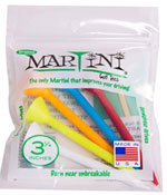 Martini Golf Tees - 3 1/4 Multi Colour 